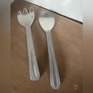 VTG Mcm RP Wilton Armetale Pearls Salad Serveware